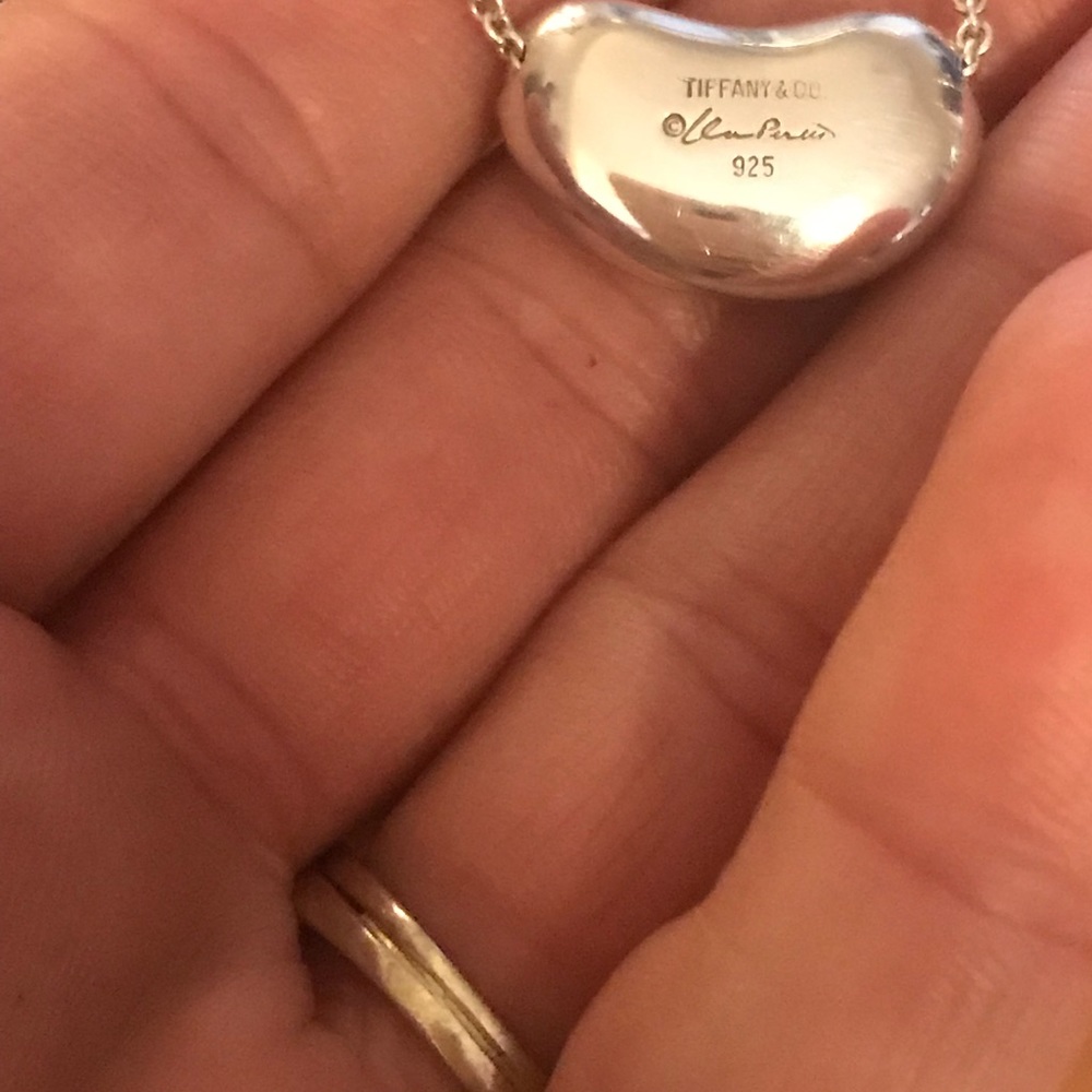 Large Tiffany sterling silver bean Necklace